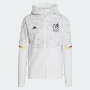 Adidas Mexico 22/23 Home Full-Zip Pregame Hoodie Jacket White
